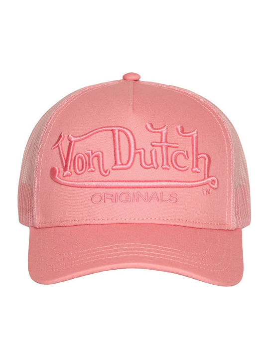 Von Dutch Jockey Embroidery Style Cap Pink