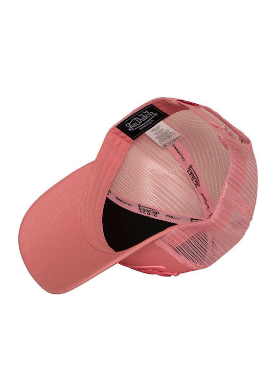 Von Dutch Jockey Embroidery Style Cap Pink