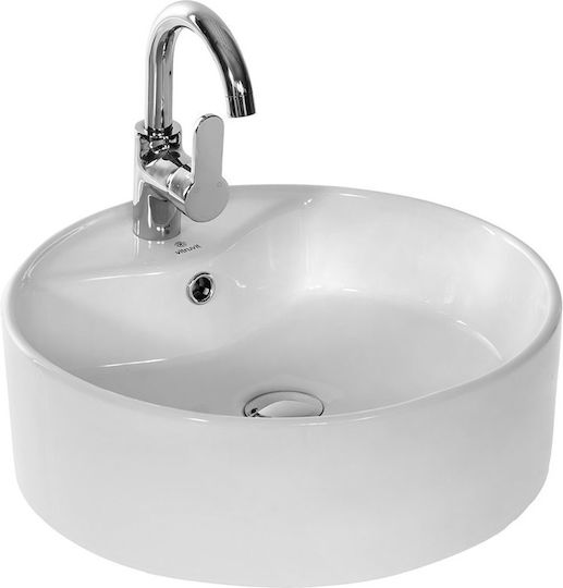 Vitruvit Opera Countertop Sink Porcelain 46.5x46.5x15cm White
