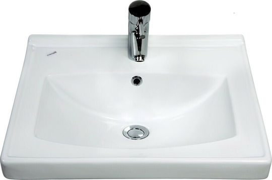 Creavit Superior Ένθετος Νιπτήρας Πορσελάνης 54.5x45x21.3cm Λευκός
