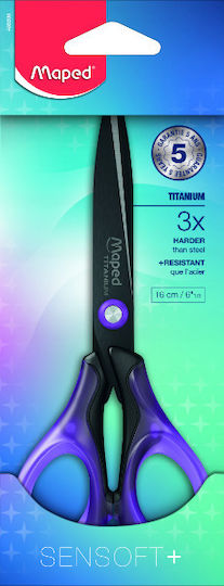 Scissors Maped Premium Sensoft Titanium 16cm 5'' Various Colours Ca48680000