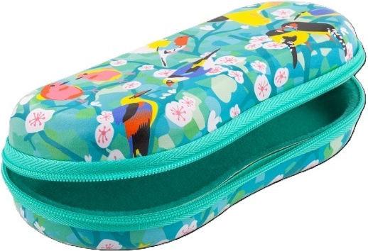 Hard Glasses Voyage Bird Zipper Eyeglass Case Pylones