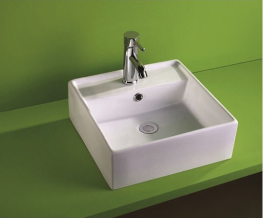 Ceramita F190-41 Надеждна мивка Порцелан 41x41x15см Бял Ceramita F190-41 Надеждна мивка Порцелан 41x41x15см Бял