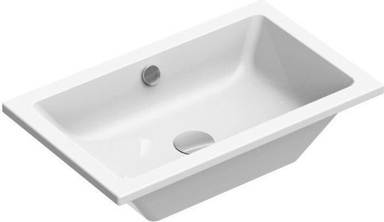 GSI Kube Inset Sink Porcelain 60x37x16cm White