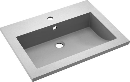 vidaXL Ένθετος Νιπτήρας από Συνθετικό Υλικό 60x45x12cm
