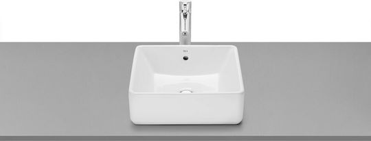 Roca The Gap Επικαθήμενος Νιπτήρας Πορσελάνης 39x37x13cm Λευκός Roca The Gap Επικαθήμενος Νιπτήρας Πορσελάνης 39x37x13cm Λευκός
