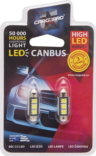 Bec Led Auto Sofit 36 Mm 12v 3w 6000k 54 Lm