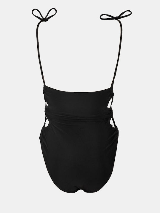 Sexy Cut Out Black One Piece Swimsuit Size XL Black