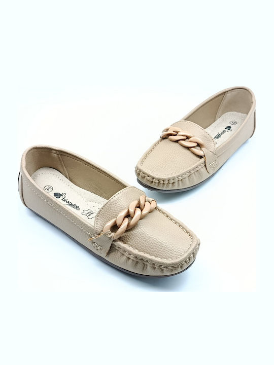 Women's Loafers In Beige Colour