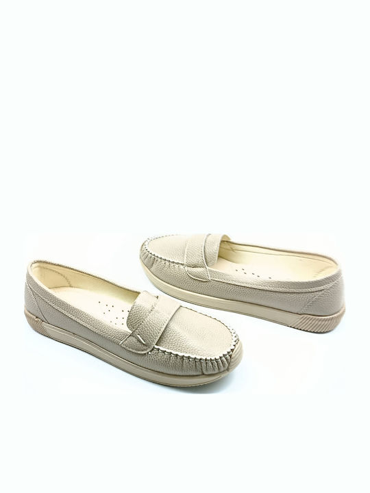 Women's Loafers In Beige Colour