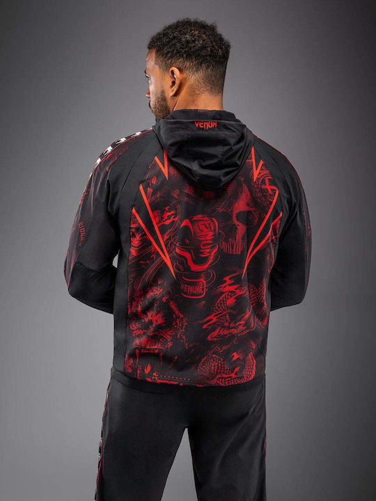 Cardigan With Hood Black/Red