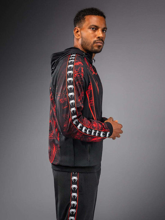 Cardigan With Hood Black/Red