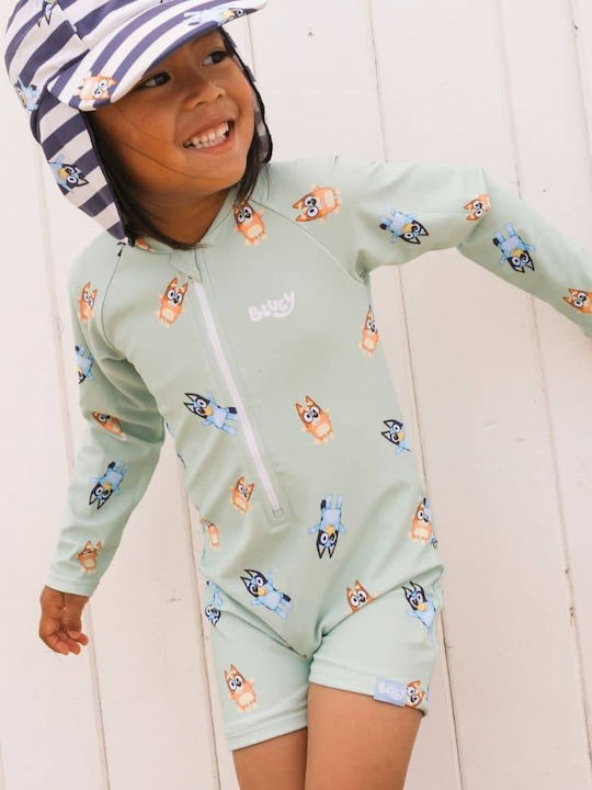 Swim Essentials Kids One-Piece Swimwear With Long Sleeve Bluey