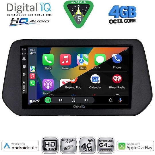 Digital IQ Car Audio System for Suzuki SX4 S-Cross 2021-2026 Bluetooth USB WiFi GPS Apple CarPlay Android Auto with 9" Touch Screen