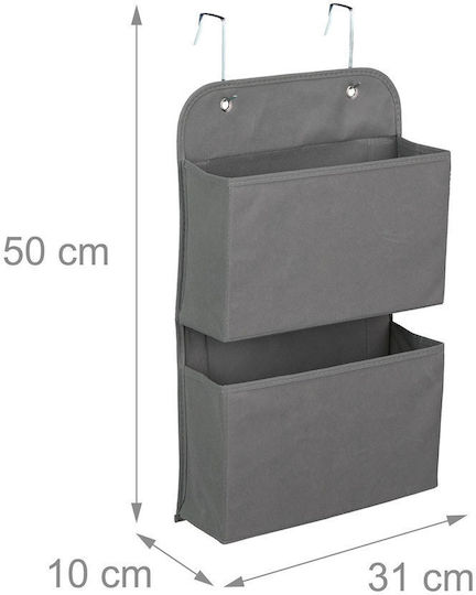 Relaxdays Praktischer Hängender Büro-Organisator Grau 50x10x31 Cm