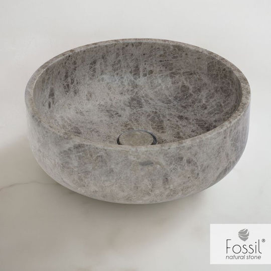 Fossil Thalo Επικαθήμενος Νιπτήρας Μαρμάρινος 33x33x9cm Fossil Thalo Επικαθήμενος Νιπτήρας Μαρμάρινος 33x33x9cm
