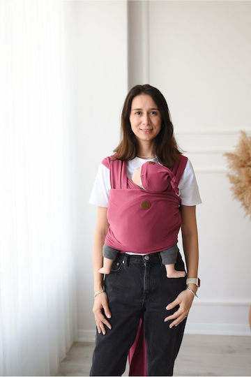 SteweHome Baby Carrier Sling Wrap Pink With Maximum Child Weight 15kg