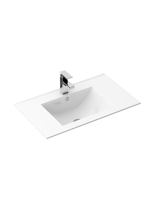 Rea Deasupra Blatului Chiuvetă Porțelan 61.5x46.5x17cm Alb