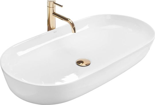 Rea Cleo Επικαθήμενος Νιπτήρας Κεραμικός 40x41cm White