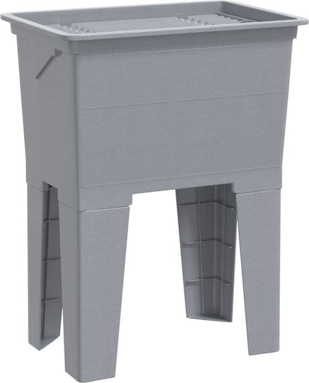 vidaXL Επικαθήμενος Νιπτήρας Πορσελάνης 59x41x75cm Γκρι