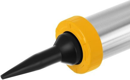 Pistol De Silicon Zola Compatibil Cartușe 600 Ml 5 Duze Interșanjabile 5 Spatule Cârlig Mâner Ergonomic 57 X 19 X 6 Cm Galben Argintiu