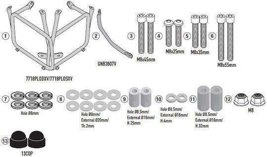 Kappa Side Mounts KTM 390 Adventure X R 25-26 Klo7718mk