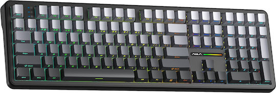 Aula F108 Wireless Gaming Mechanical Keyboard with Nimbus V3 Switches and RGB Lighting English US Gray