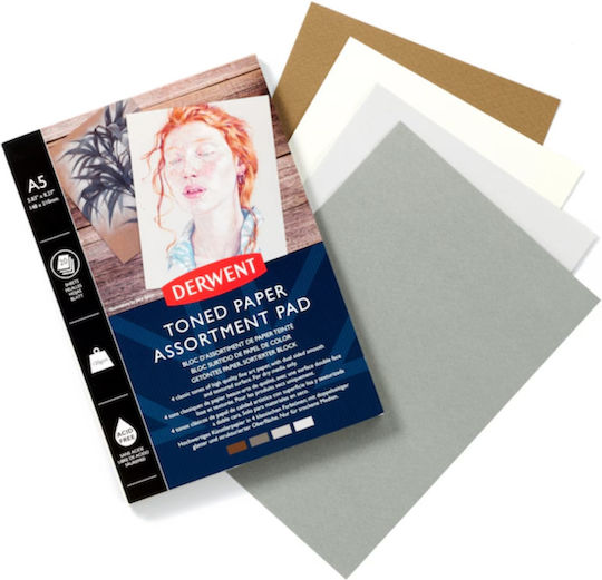 Derwent Derwent Bloc de Desen Profesional A4 20 File 120g Schițe Desen 4 Culori Deschise
