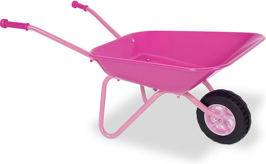 Relaxdays Kinder-Schubkarre Rosa