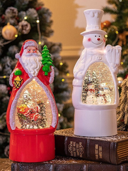 Decoratiune Iluminată Lanternă de Crăciun cu Moș Crăciun 12x11.5x29cm