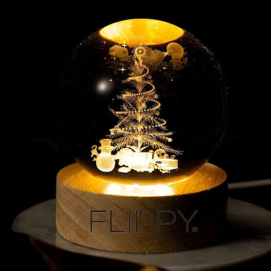 Christmas Illuminated Decorative Lamp with Battery Trees 3x3cm