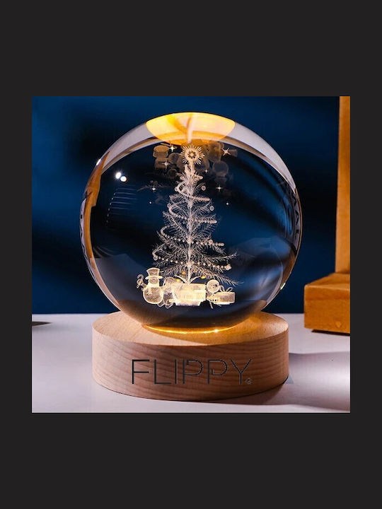 Lampă Decorativă Iluminată de Crăciun cu Brazi pe Baterii 3x3cm