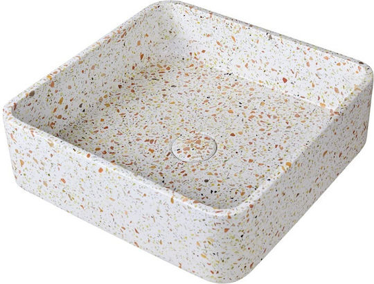 Karag Επικαθήμενος Νιπτήρας Πέτρινος 39x39x12cm Fruitcake Karag Επικαθήμενος Νιπτήρας Πέτρινος 39x39x12cm Fruitcake