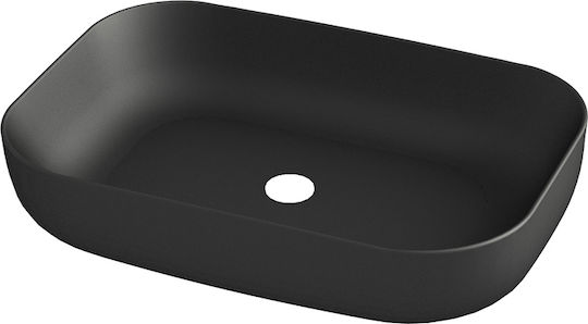 Orabella Metamorfosis 42600 Deasupra Blatului Chiuvetă Porțelan 60x42x14cm Negru mat