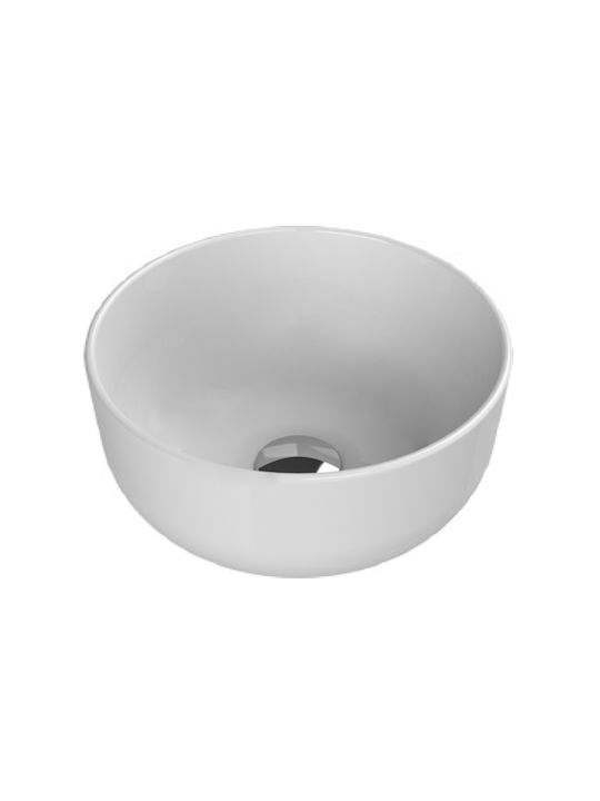 Cerastyle Aqua Επικαθήμενος Νιπτήρας Πορσελάνης 33x33cm Λευκός