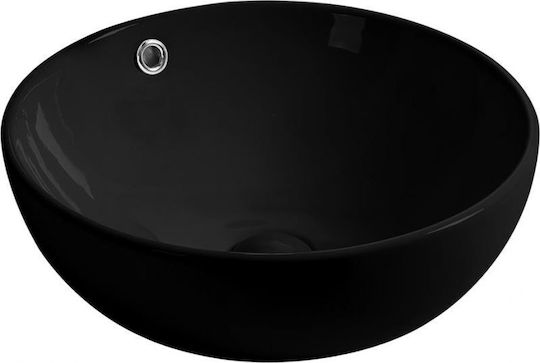 Gloria Creso-21 Επικαθήμενος Νιπτήρας Πορσελάνης 43x43x16.5cm Μαύρος Gloria Creso-21 Επικαθήμενος Νιπτήρας Πορσελάνης 43x43x16.5cm Μαύρος