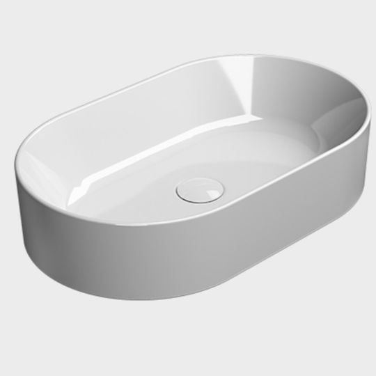 GSI Kube-x Επικαθήμενος Νιπτήρας Πορσελάνης 60x37x11cm White GSI Kube-x Επικαθήμενος Νιπτήρας Πορσελάνης 60x37x11cm White