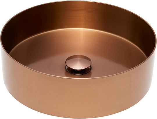 Swiss Aqua Technologies Επικαθήμενος Νιπτήρας Inox 38x38x11cm Brushed Rose Gold Swiss Aqua Technologies Επικαθήμενος Νιπτήρας Inox 38x38x11cm Brushed Rose Gold