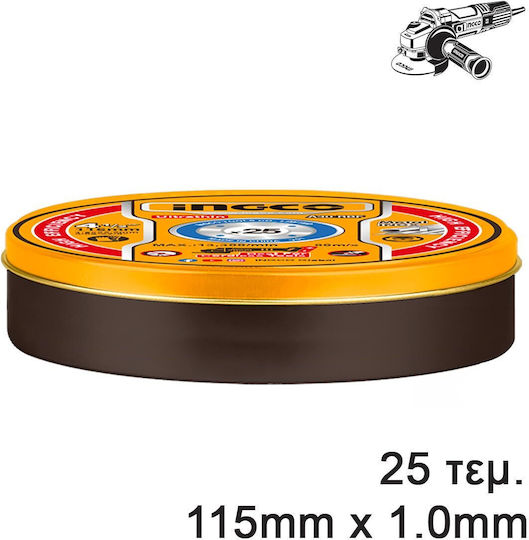 Ingco Metal Cutting Disc 115mm 25 Pieces