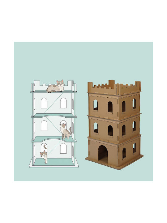 Relaxdays Scratching Post Brown 107.5x62x62cm