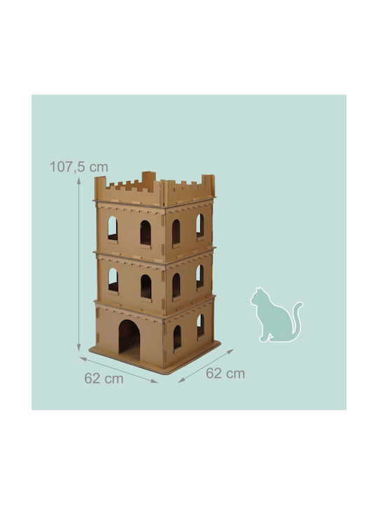 Relaxdays Scratching Post Brown 107.5x62x62cm