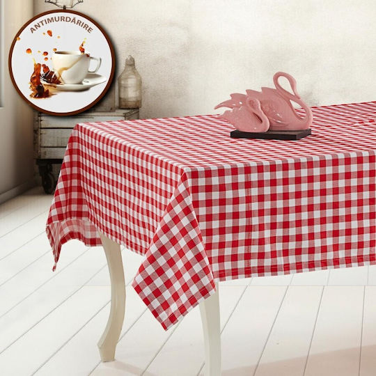 Pucioasa Tischdecke Fleckabweisend Rote Karierte 140x180cm