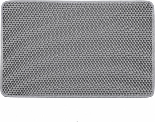 Covoraș De Litter Pentru Pisici Zola XXL Dublu Tip Plasă De Albine Antiderapant Impermeabil 75 X 55 Cm Gri