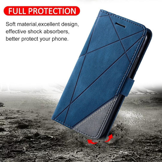 Tel1 Xiaomi Redmi A1 Plus A2 Plus Skin Feel Splicing Book Case Blue