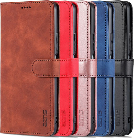 Azns Xiaomi Mi 11 Lite 4G Mi 11 Lite 5G Skin Feel Calf Texture Horizontal Flip Book Mobile Phone Case Brown
