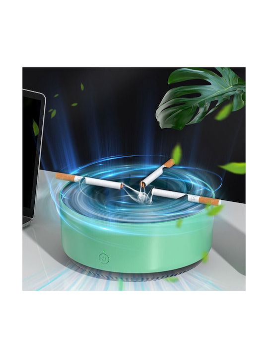 Cenușare Multifuncțională Absorbție Usb Încărcare Purificator Aer Absorbție Fum 14.5 X 14 X 7.5 Cm Verde