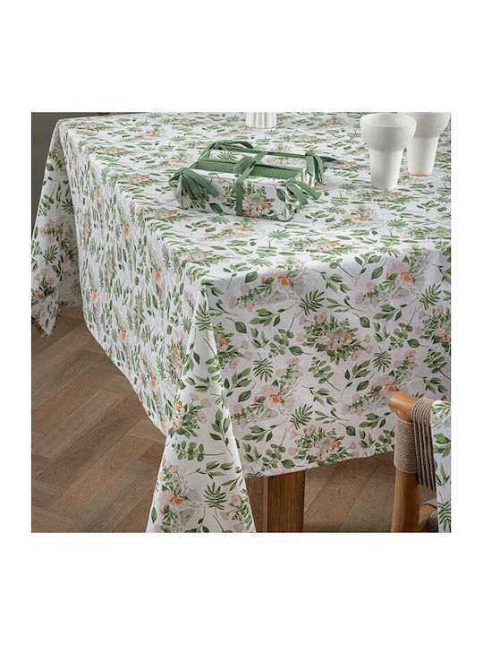 Palamaiki Cotton Tablecloth Dinner Green 140x180cm