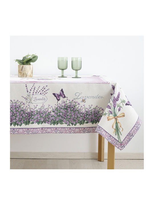 Dimeco Rotunde 8255 Ecru|Lilac 180x180cm