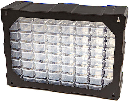 Sertarieră Pentru Unelte Plastică Cutie Depozitare Organizare 52x16x37 64 Sertare