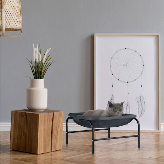 Relaxdays Pat Hamac Pentru Pisici Gri Negru 27x45x45 Cm Capacitate 10 Kg